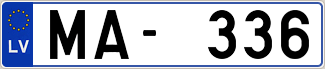 Auto numura zīme MA336