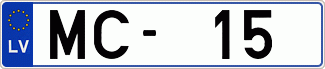 Auto numura zīme MC15