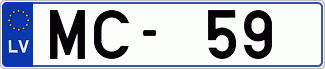 Auto numura zīme MC59