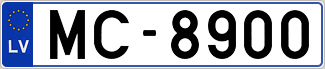 Auto numura zīme MC8900