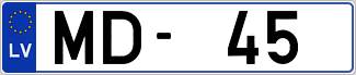 Auto numura zīme MD45