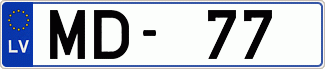 Auto numura zīme MD77
