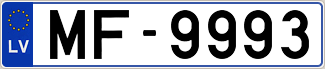Auto numura zīme MF9993