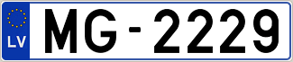 Auto numura zīme MG2229