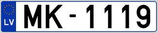 Auto numura zīme MK1119