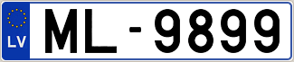 Auto numura zīme ML9899