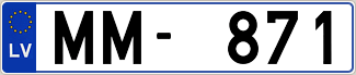 Auto numura zīme MM871