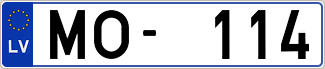 Auto numura zīme MO114