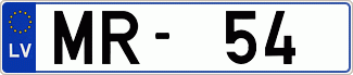 Auto numura zīme MR54