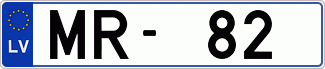 Auto numura zīme MR82