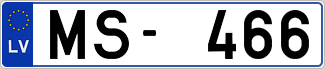 Auto numura zīme MS466