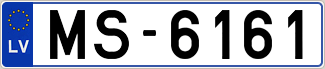 Auto numura zīme MS6161
