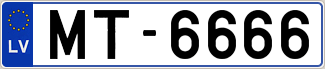 Auto numura zīme MT6666