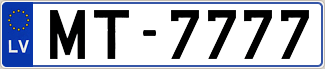 Auto numura zīme MT7777