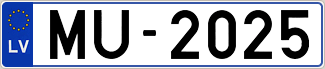 Auto numura zīme MU2025