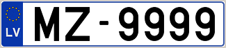Auto numura zīme MZ9999
