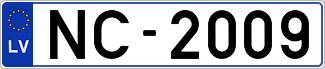Auto numura zīme NC2009