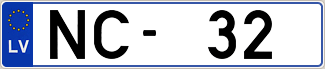 Auto numura zīme NC32