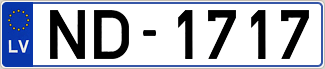 Auto numura zīme ND1717