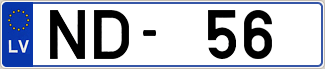 Auto numura zīme ND56