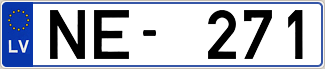 Auto numura zīme NE271