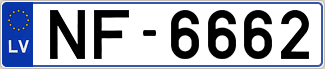 Auto numura zīme NF6662
