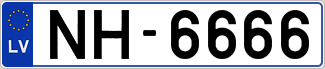 Auto numura zīme NH6666