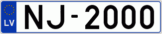 Auto numura zīme NJ2000