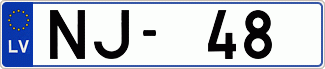 Auto numura zīme NJ48