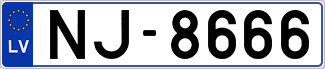 Auto numura zīme NJ8666