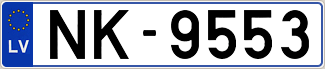 Auto numura zīme NK9553