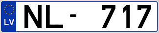Auto numura zīme NL717