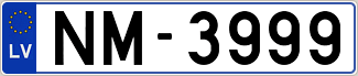 Auto numura zīme NM3999