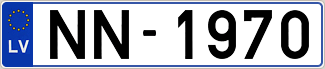 Auto numura zīme NN1970