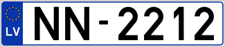Auto numura zīme NN2212