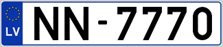 Auto numura zīme NN7770
