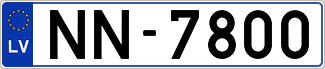Auto numura zīme NN7800