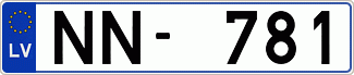 Auto numura zīme NN781