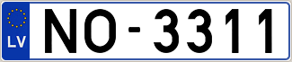 Auto numura zīme NO3311