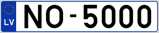 Auto numura zīme NO5000