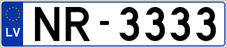 Auto numura zīme NR3333