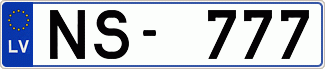 Auto numura zīme NS777