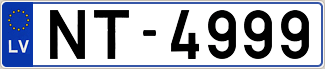 Auto numura zīme NT4999