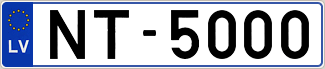 Auto numura zīme NT5000