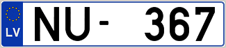 Auto numura zīme NU367