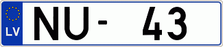 Auto numura zīme NU43