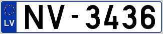 Auto numura zīme NV3436