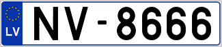 Auto numura zīme NV8666