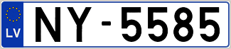 Auto numura zīme NY5585