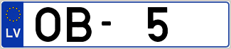 Auto numura zīme OB5